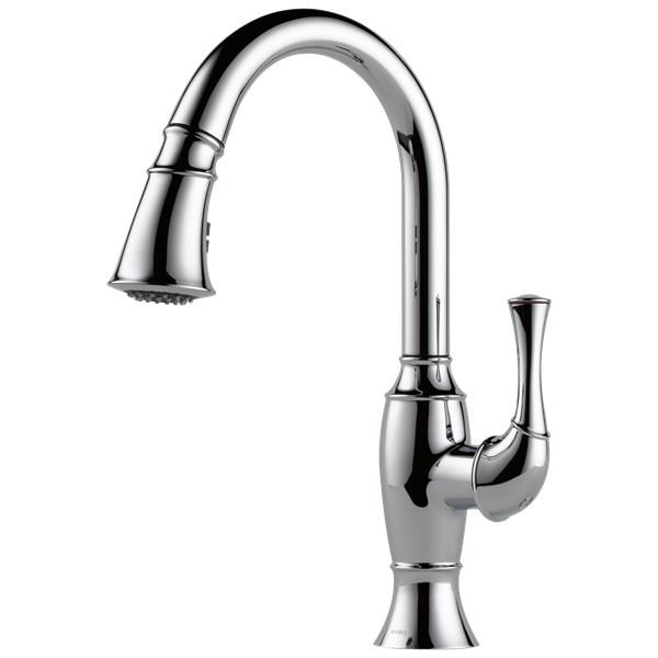 Talo Single Handle Pull-Down Kitchen Faucet - Polished Chrome