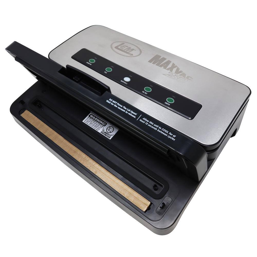 LEM Stainless Steel Vacuum Sealer with Bag Cutter and Holder 1393