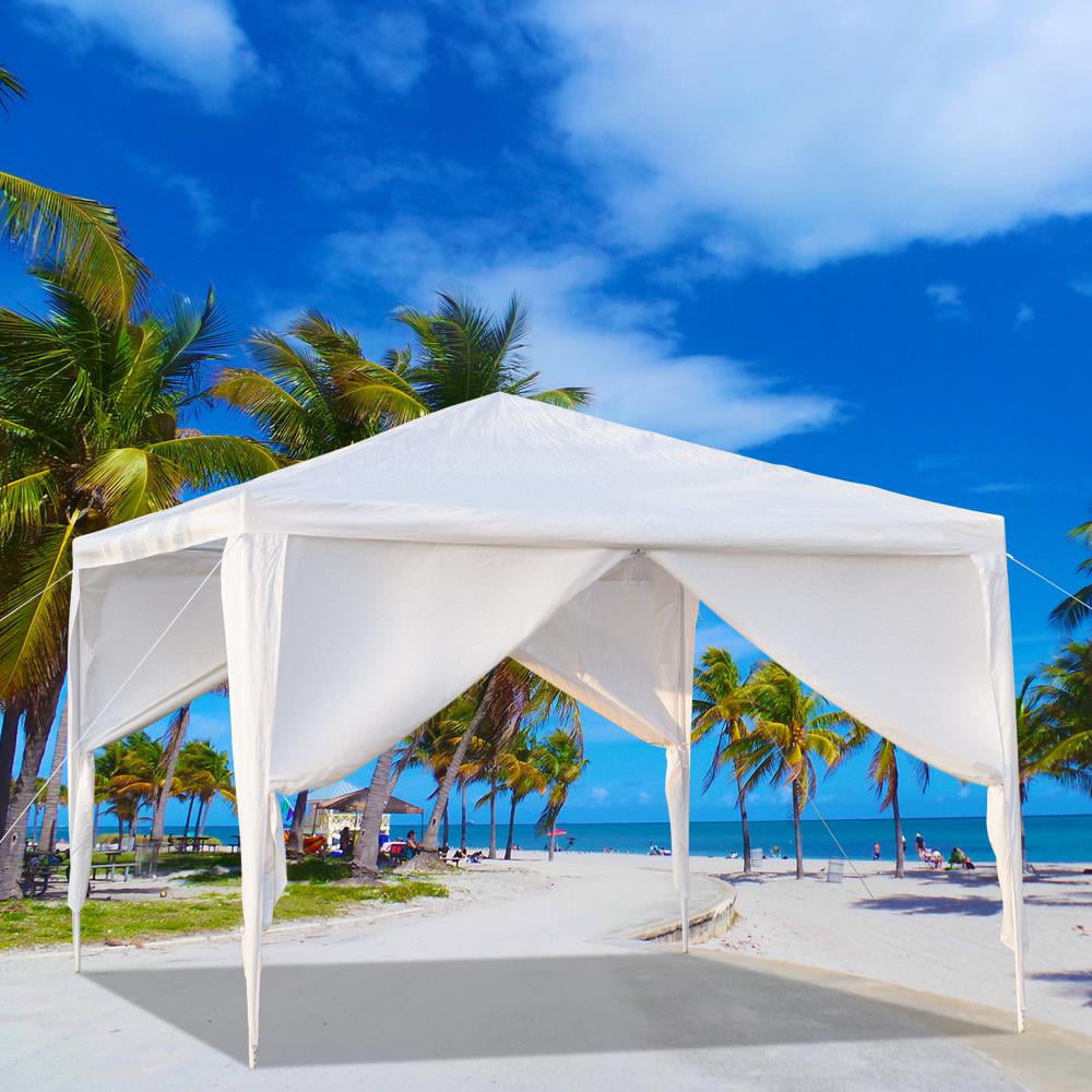 Ktaxon 10' x 10' Party Tent Wedding Canopy Gazebo Wedding Tent Pavilion w/ 4 Sidewalls White