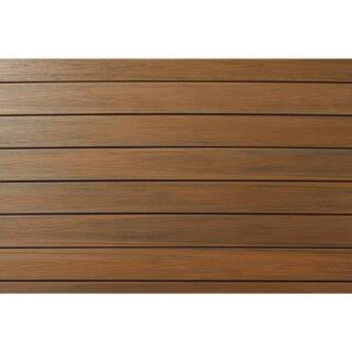 FORTRESS Infinity IS 5.5 in. x 6 in. Square Oasis Palm Brown Composite Deck Board Sample 194106210