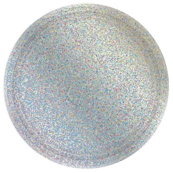 Amscan 306661 Prismatic Silver Lunch Plates (8)   ...