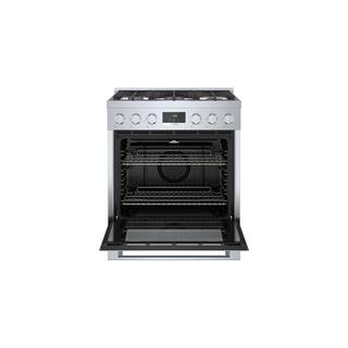 Bosch 800 Series 36 in. 3.5 cu. ft. Industrial Style Gas Range with 6-Burners in Stainless Steel HGS8655UC