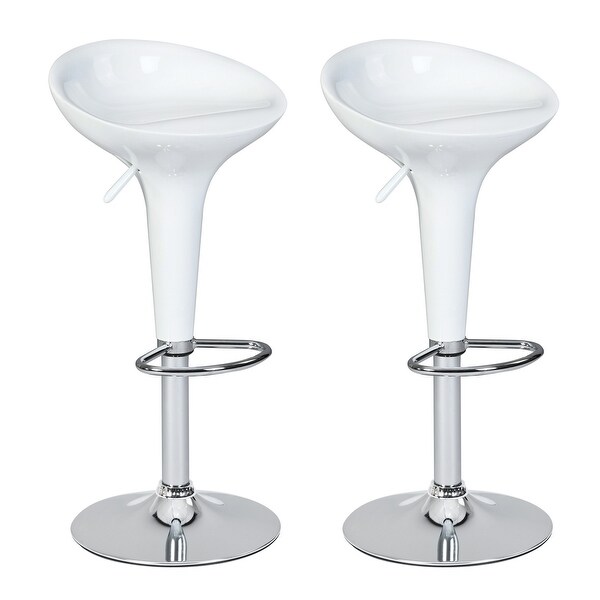 Set of 2 Classic Swivel Adjustable Height Bar Stools