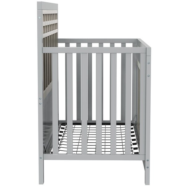 3 Pieces Nursery Sets Baby Crib and Changer Dreeser with Removable Changing Tray - - 37797197