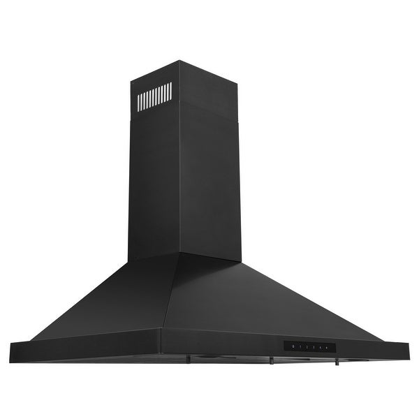 ZLINE Convertible Vent Wall Mount Range Hood in Black Stainless Steel