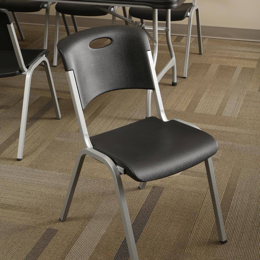 Lifetime Black Stacking Utility Chair (Set of 4) 480310