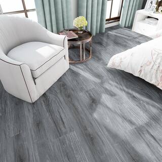 ACQUA FLOORS Smokey Keystone 20 MIL x 7.2 in. W x 48 in. L Click Lock Waterproof Luxury Vinyl Plank Flooring (28.8 sqftcase) AF55647