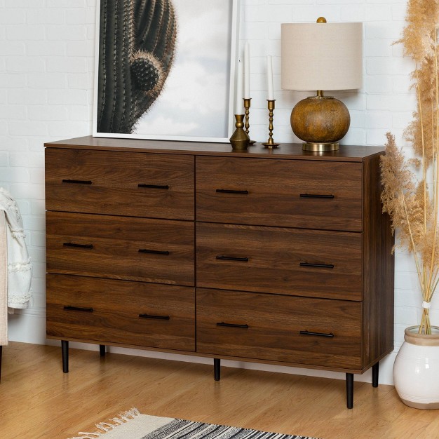 Higgins Modern Horizontal 6 Drawer Dresser Saracina Home