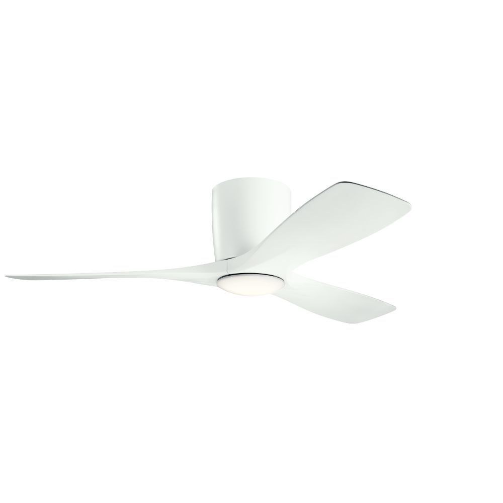 3-Blade 48 inch Hugger Ceiling Fan with Led Lights and Wall Control-Matte White Finish Bailey Street Home 147-Bel-3329890