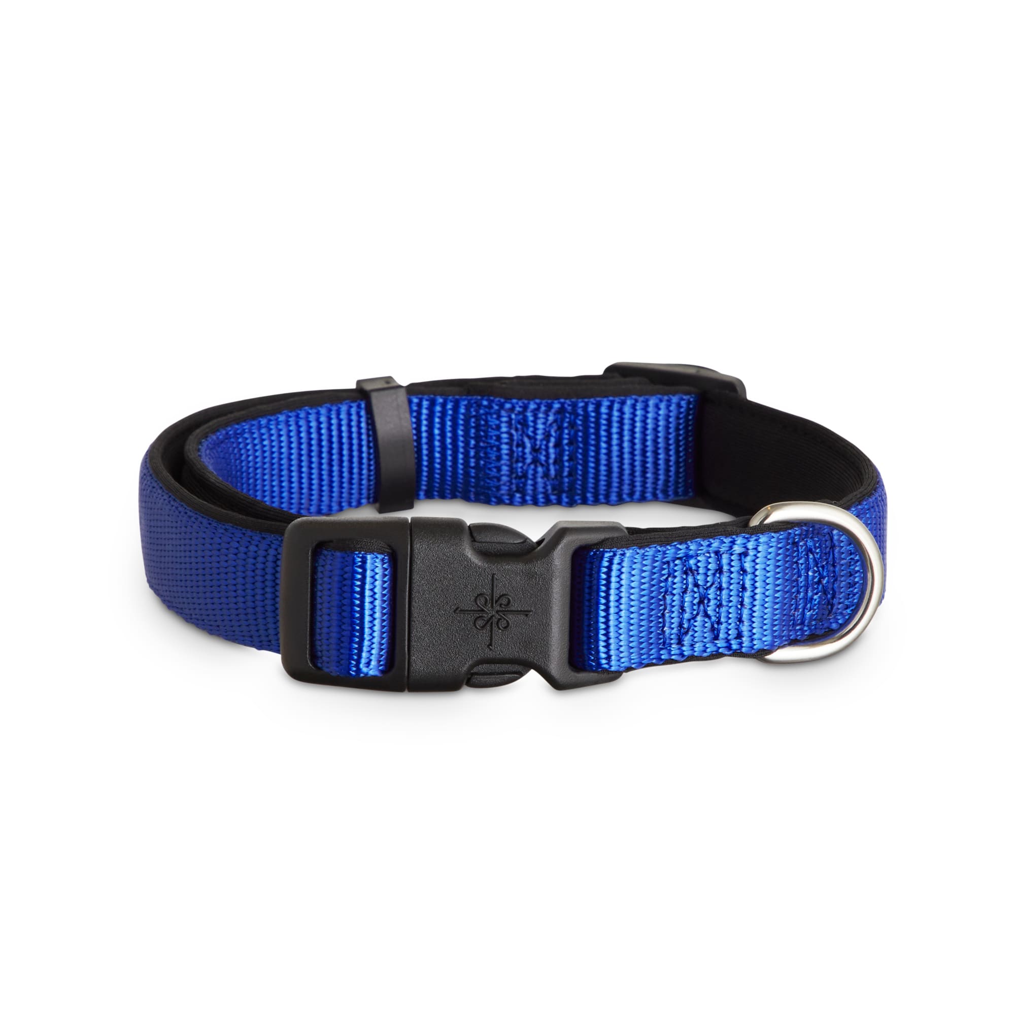 YOULY Blue Neoprene Padded Dog Collar， Medium