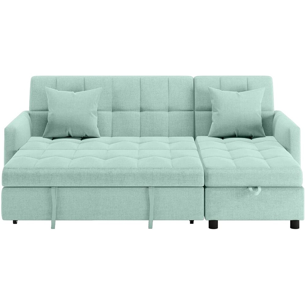 Reversible Sleeper Sectional Sofa with Storage Chaise