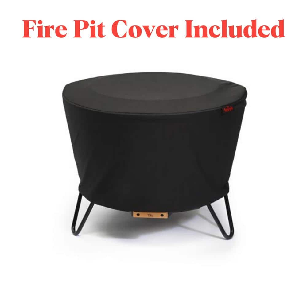 TIKI Smokeless 25 in. Patio Fire Pit Black Metal 1122033