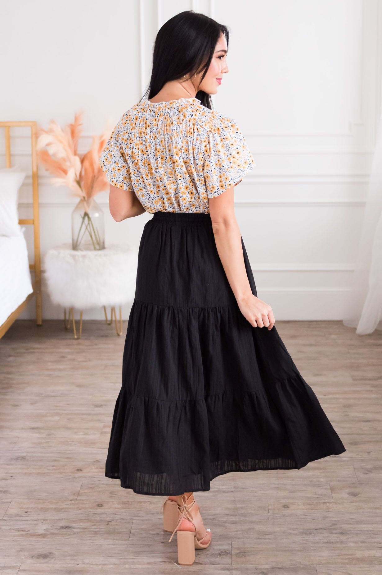 First Impressions Modest Tiered Skirt