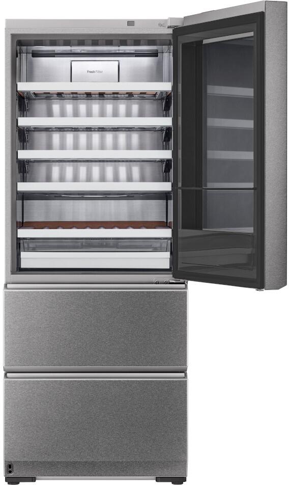 LG Signature URETC1408N 28 Inch Textured Steel Wine Cooler