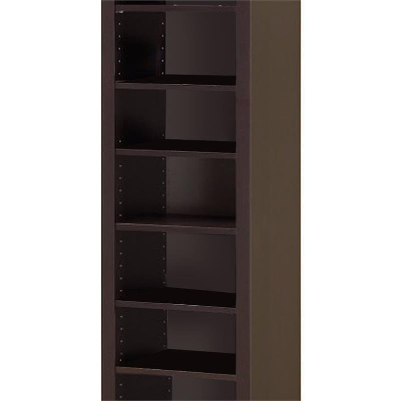 Benjara 13 quotModern MDF and Wood Bookcase with 9 Shelves in Dark Brown   Transitional   Bookcases   by BisonOffice  Houzz