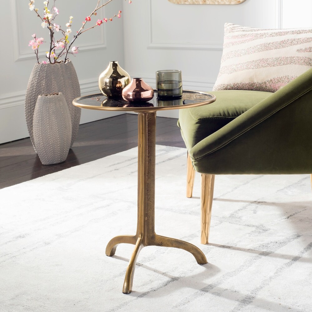 SAFAVIEH Brent Antique Brass Accent Table   16\