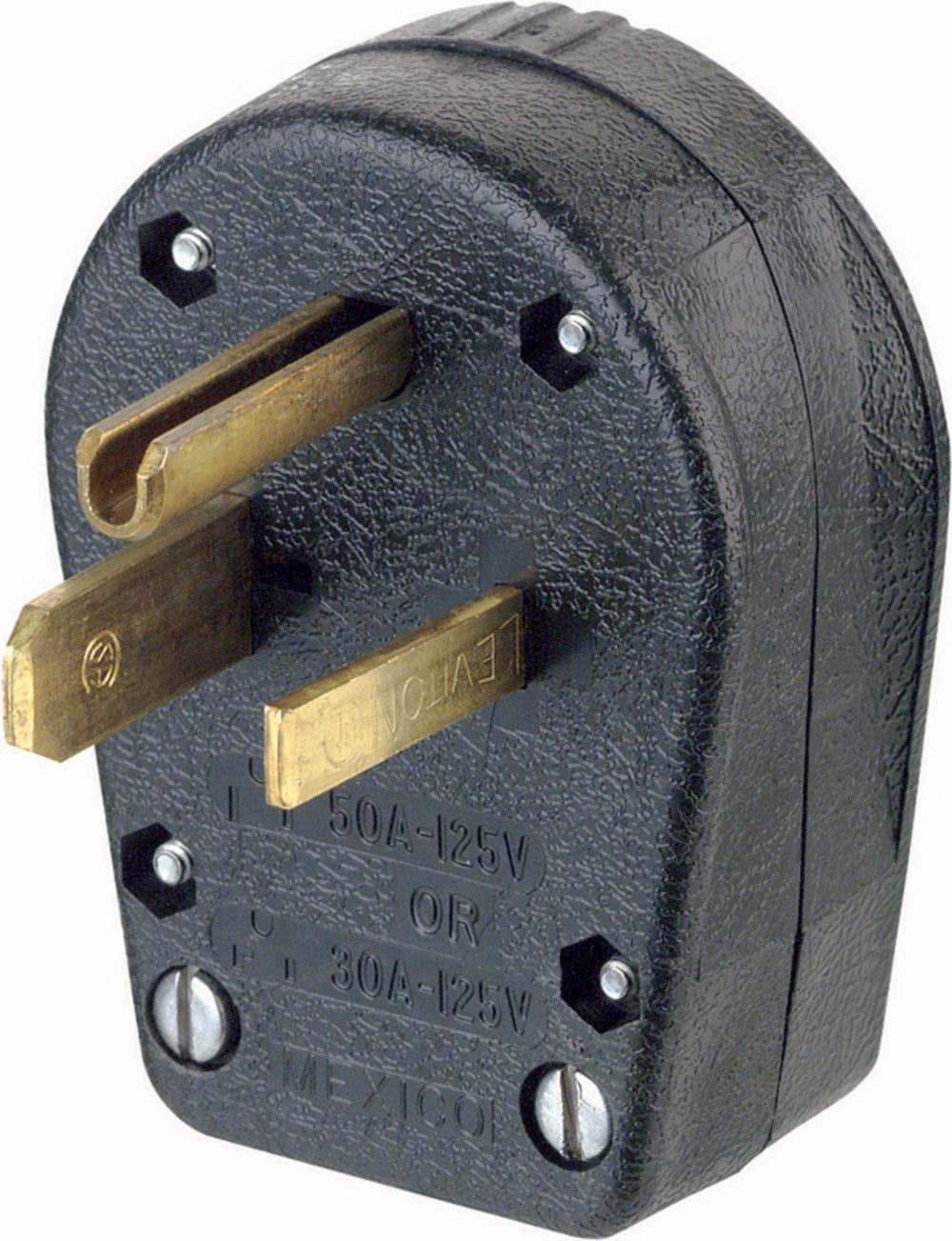 PLUG GND DUAL 30-50A BLK