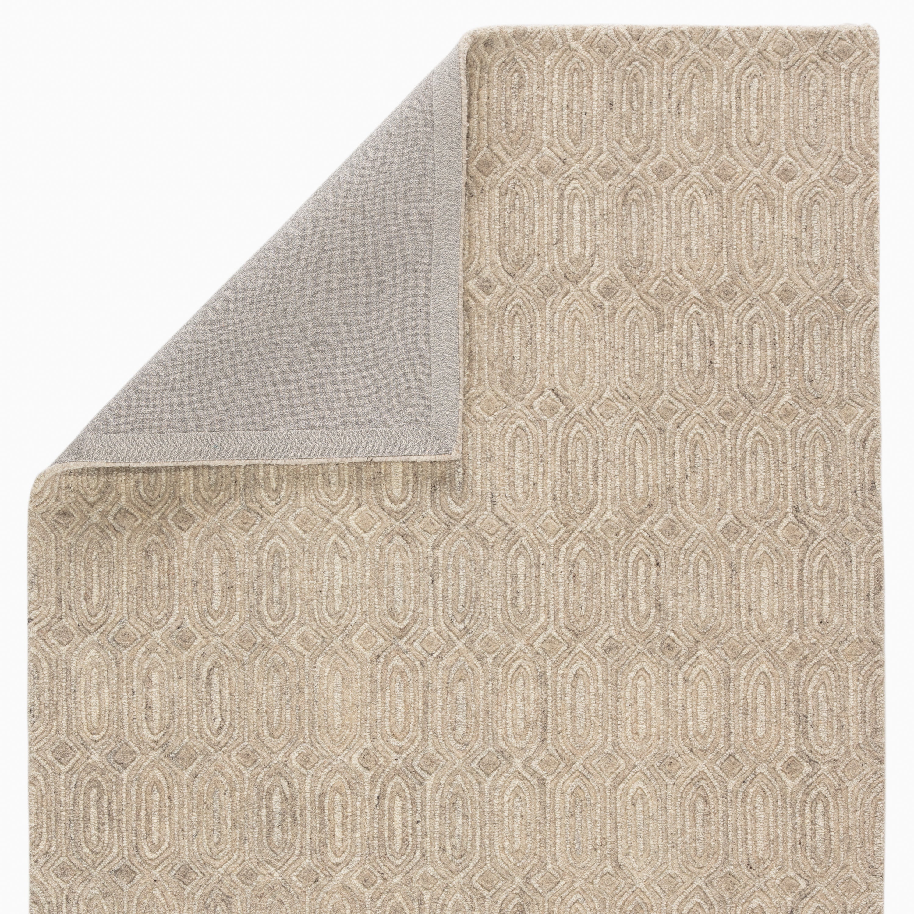 Chaise Handmade Geometric Beige Area Rug