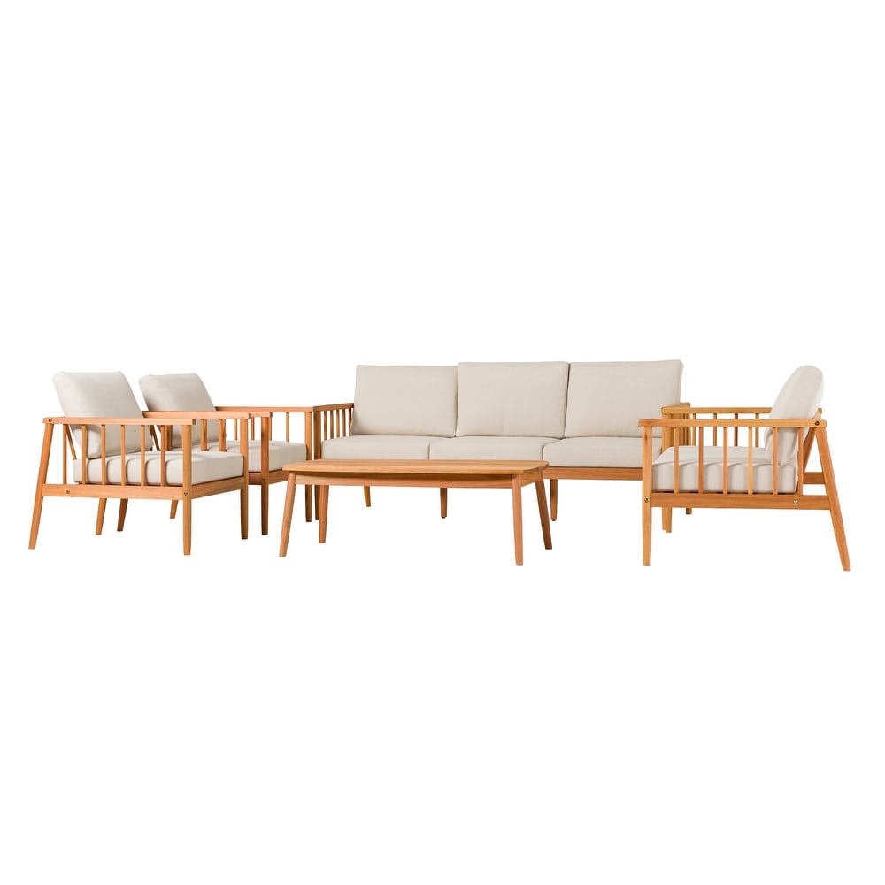 Middlebrook 5 Piece Modern Solid Wood Patio Set