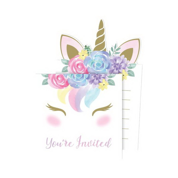 Creative Converting 344438 Unicorn Baby Invitation...