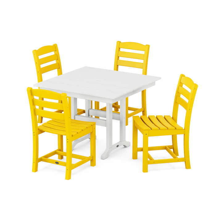 Polywood La Casa Café Side Chair 5-Piece Farmhouse Dining Set PWS1147-1