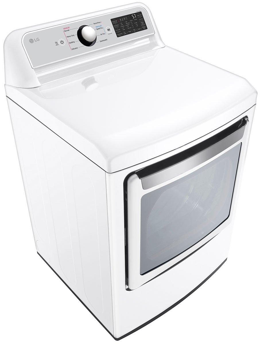 LG 7.3 Cu. Ft. White Electric Dryer With EasyLoad Door