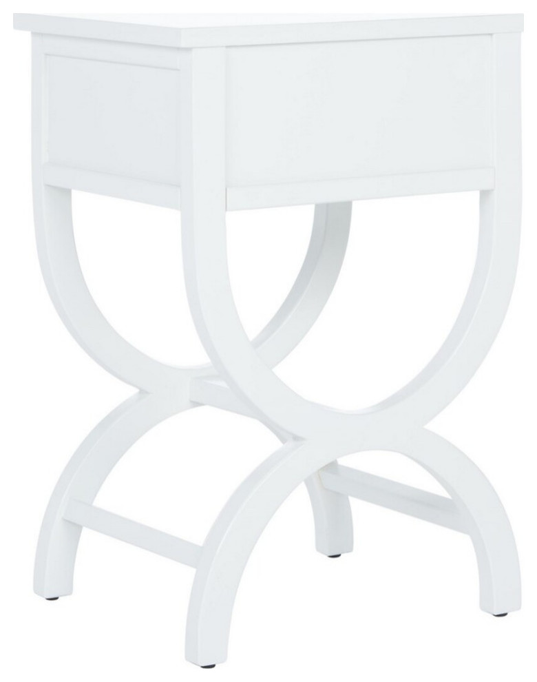 Casey Accent Table With Storage  Off White   Transitional   Side Tables And End Tables   by Rustic Home Furniture Deco  Houzz