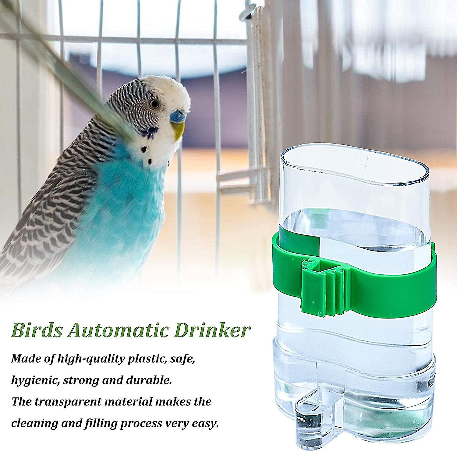 2 Pcs Transparent Bird Waterer Cage Water Dispenser For Automatic Parrot Love Budgies 220ml