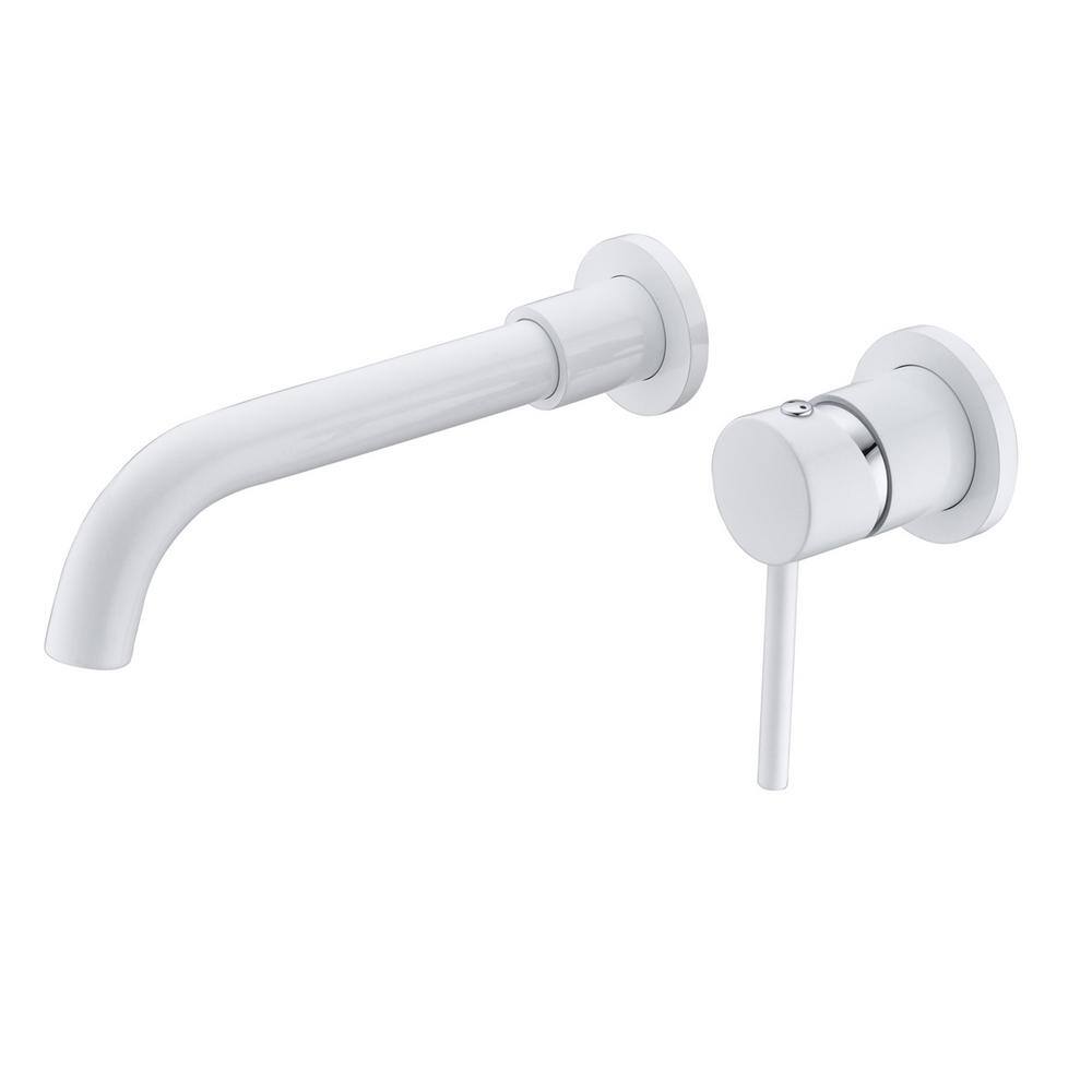 Utopia 4niture Ryza Single Handle Wall Mounted Bathroom Faucet in White HATH8007WH