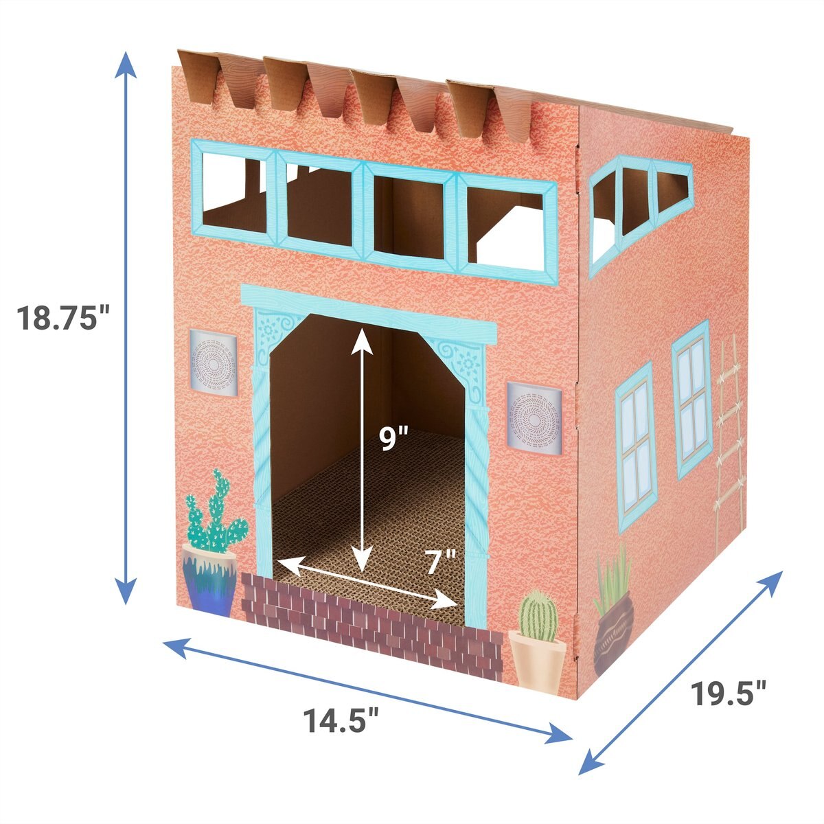 Frisco Southwestern House Cardboard Cat House