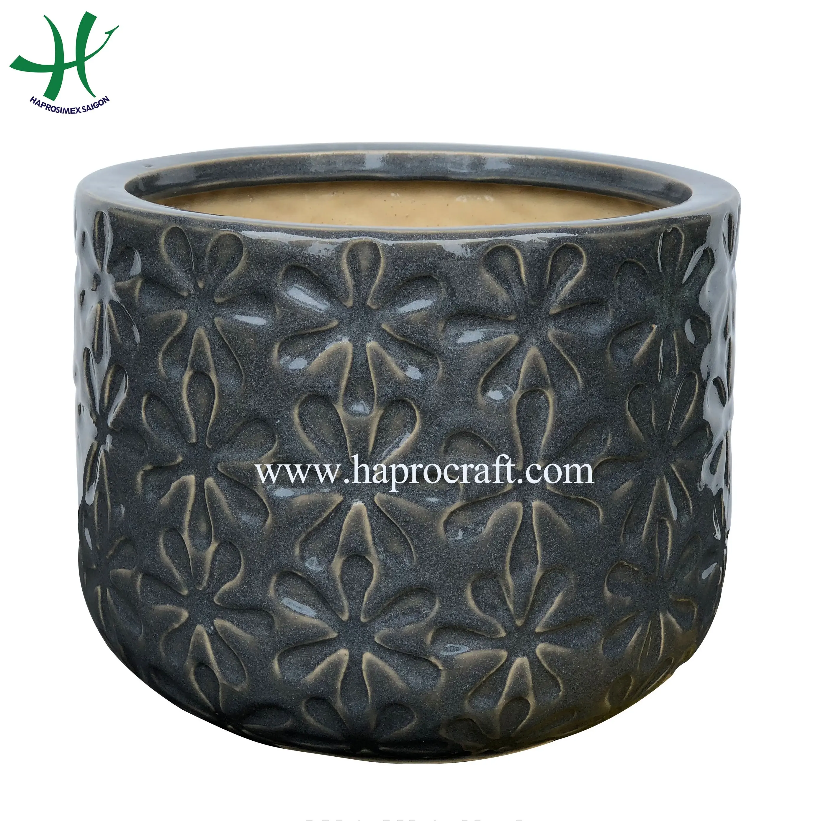 New Design Ceramic Flower Pots  indoor and outdoor garden flower planter pots for decor (HG 14 1233/3)