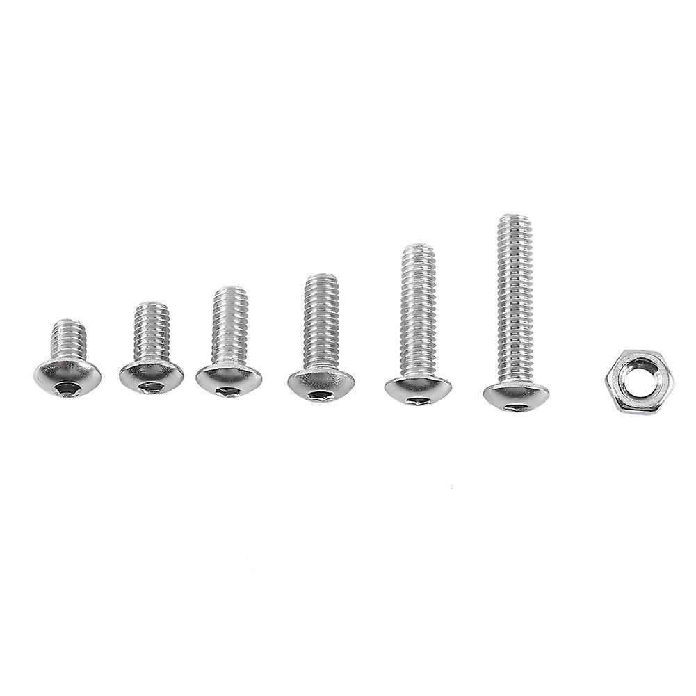 M4 A2 Stainless Steel Hex Socket Screws Bolt And Hex Nuts Assortment(button Head)