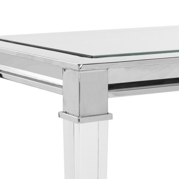 SAFAVIEH Couture High Line Collection Charleston Acrylic Silver Console Table - 66