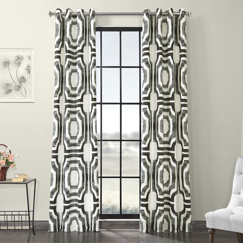 EFF Mecca Grommet Printed Cotton Window Curtain