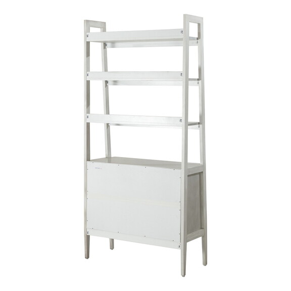 Jozsef 76 H x 36 W Solid Wood Ladder Bookcase PE...