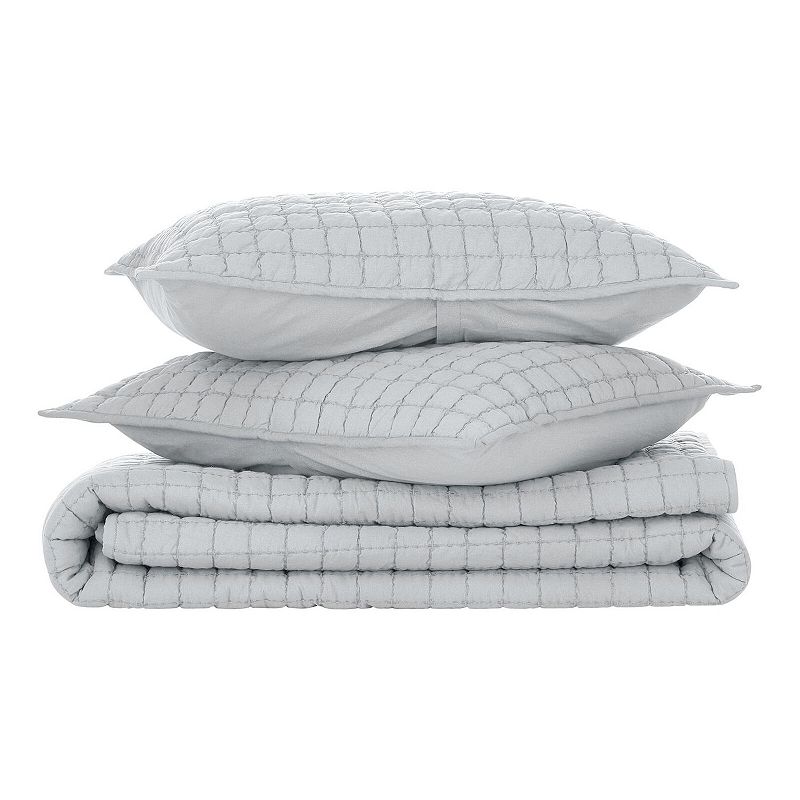 Nate Home by Nate Berkus Solid Cotton Textured Quilt Set