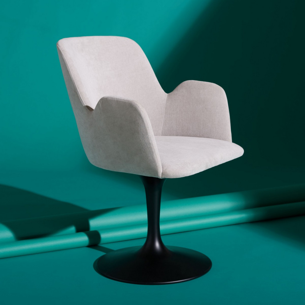 Safavieh Couture Cherith Pedastal Dining Chair   Midcentury   Dining Chairs   by Safavieh  Houzz