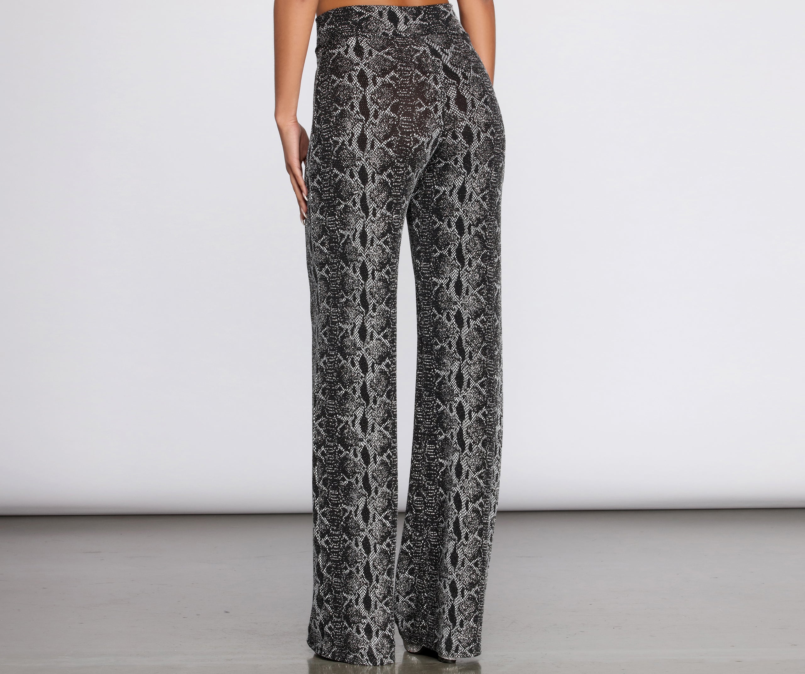 Glitter Snake Print Pants