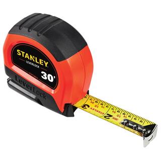 Stanley 30 ft. LeverLock High Visibility Tape Measure STHT30819S