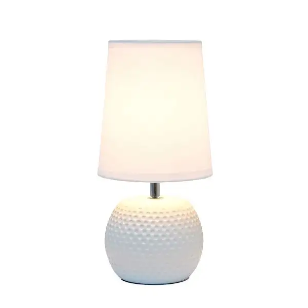 Simple Designs Studded Texture Ceramic Table Lamp