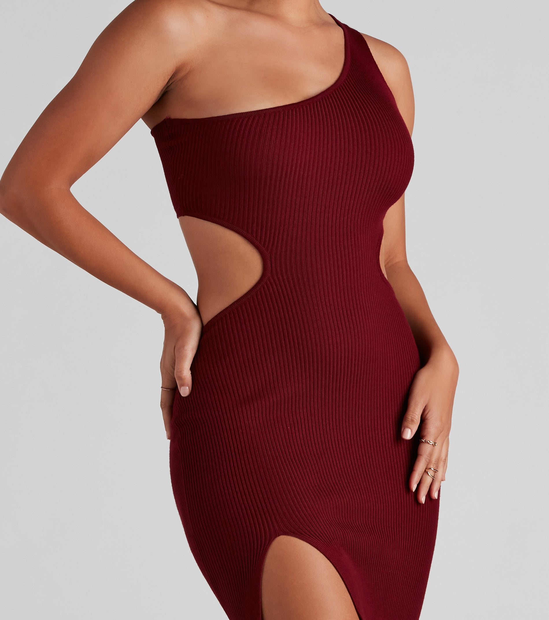 Only View One Shoulder Sweater Dress