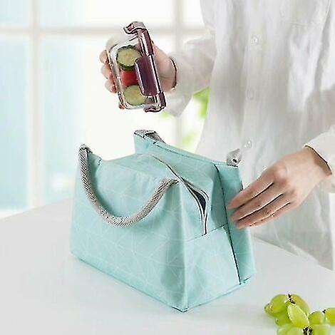 Portable Insulation Bag Thickened Waterproof Portable Insulation Bag (22.5 * 15 * 15cm， Blue-rectangular)