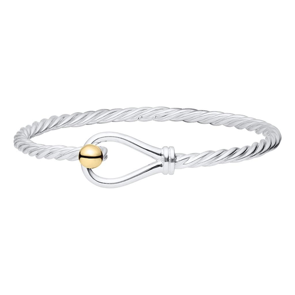 LeStage® Cape Cod  Evening Tide - Loop and Twist Bracelet in Sterling Silver and 14K Gold