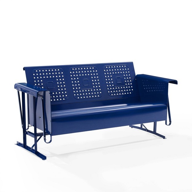 Bates Outdoor Metal Sofa Glider Navy Crosley