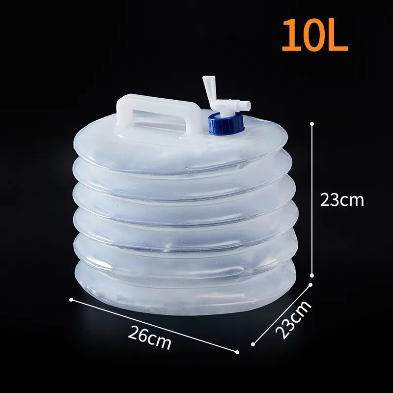 Outdoor picnic hiking Camping Accessories Collapsible Water Bucket Folding water containers with tap