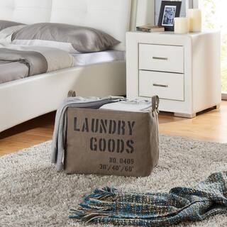 DANYA B Army Canvas Laundry Basket LY117