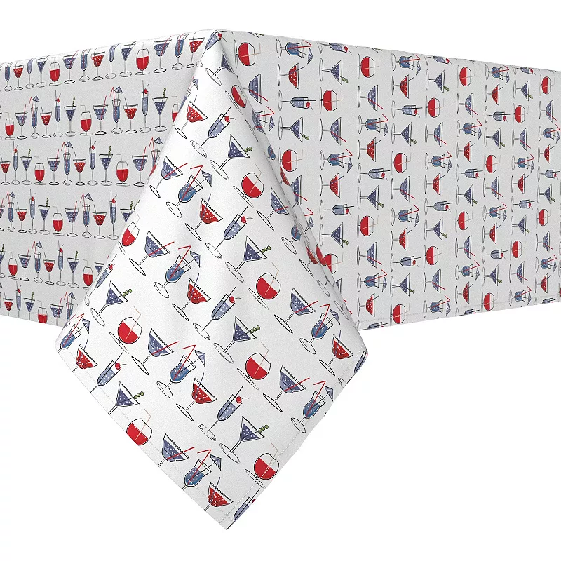 Rectangular Tablecloth， 100% Polyester， 60x104， Cocktails in Hand