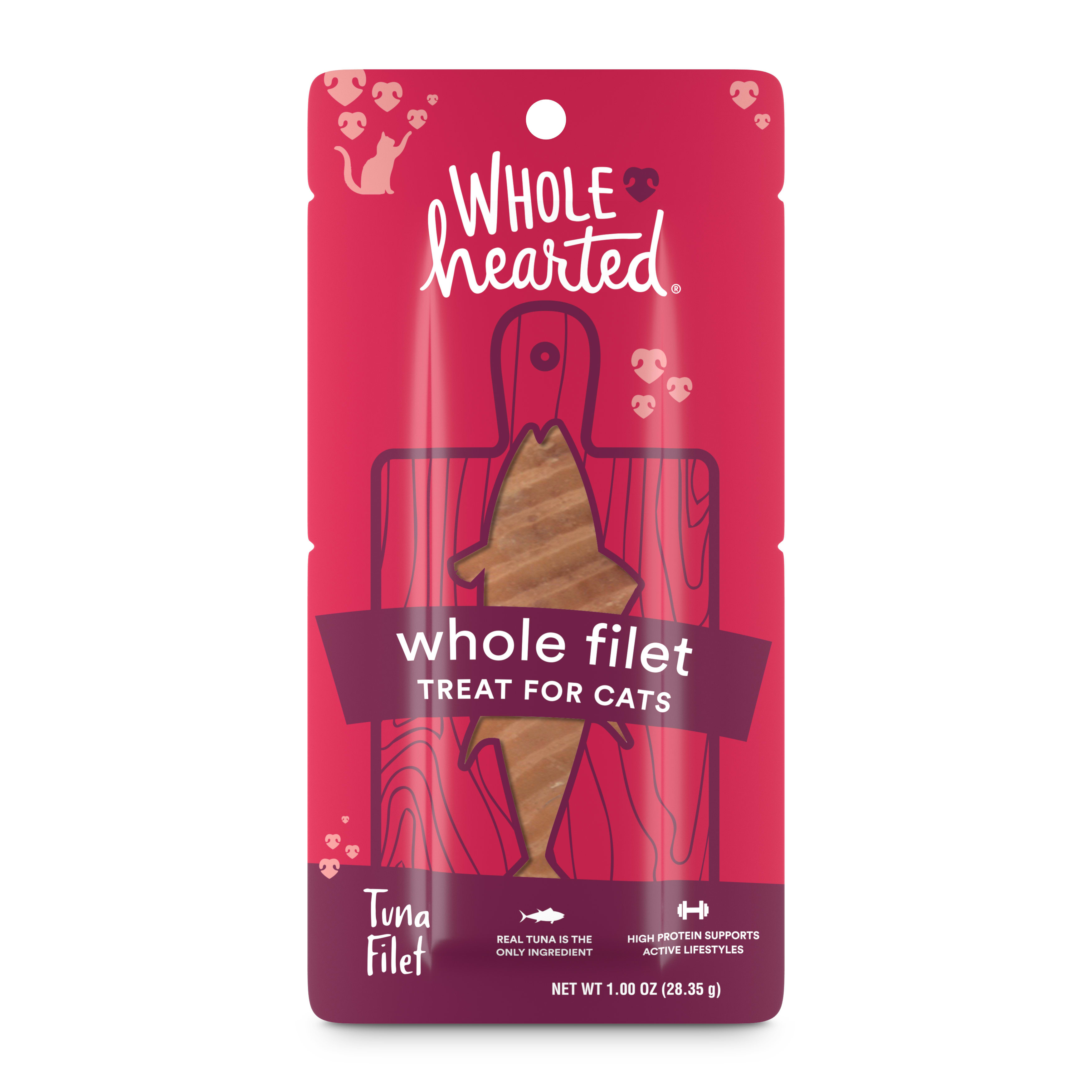 WholeHearted Protein-Rich Tuna Filet Cat Treat， 1 oz.