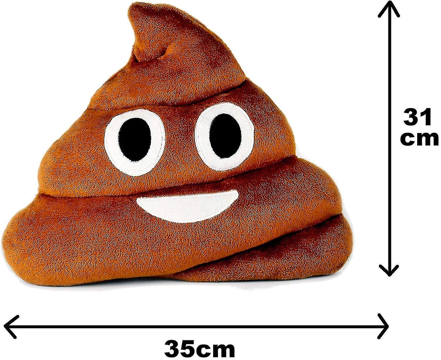 Emoticon Pillow Colorful， Smiling Poop Poo Emoticon Poop Round Pillow