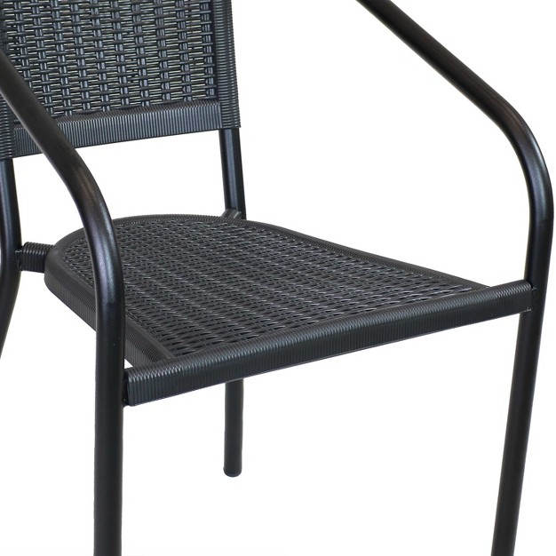 Sunnydaze Steel Frame And Polypropylene Seat And Back Aderes Outdoor Patio Arm Chair